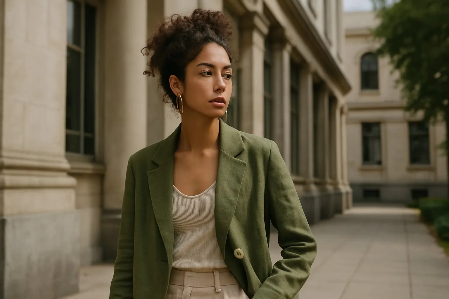 Editorial de moda sustentável em espaços culturais